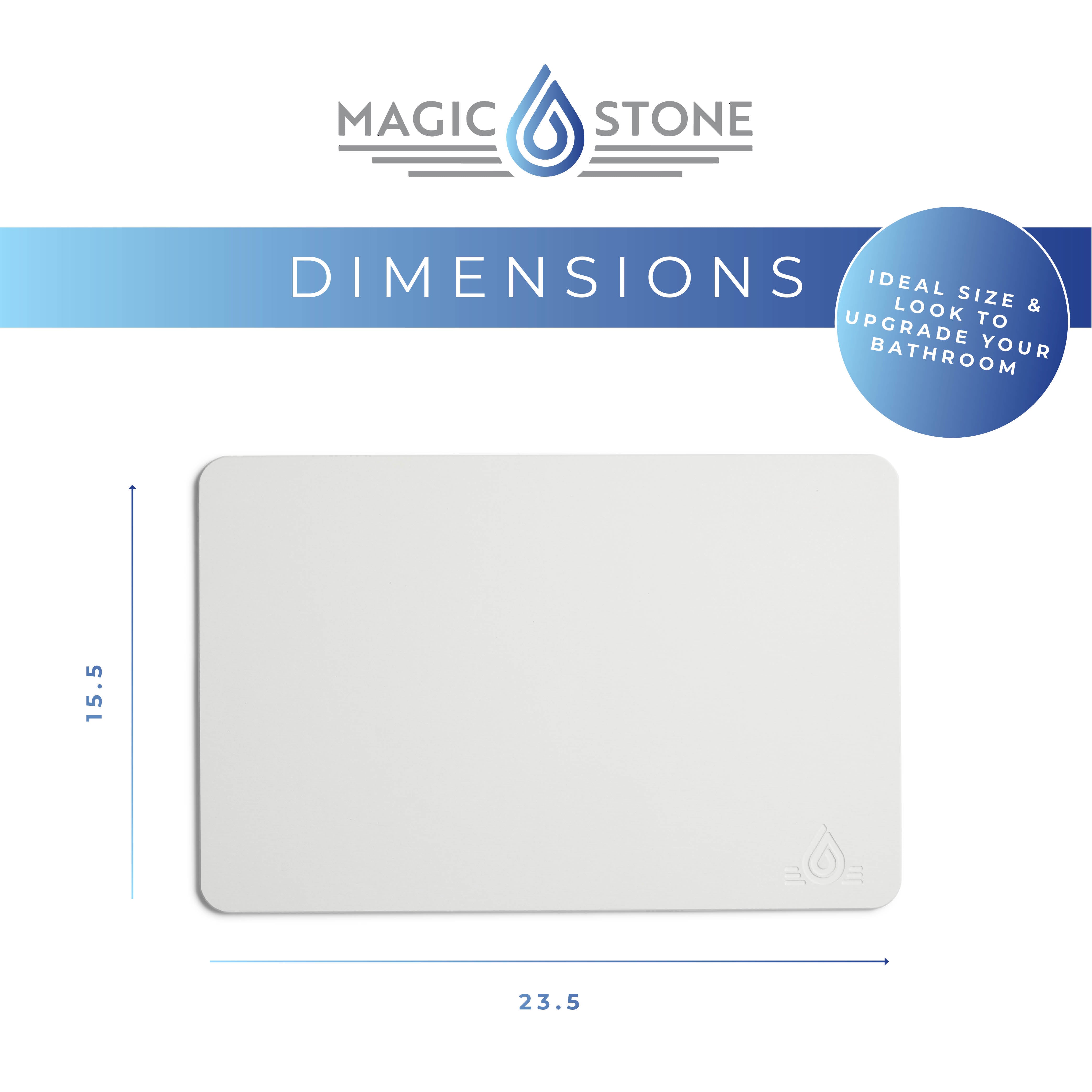 Magic Stone Bath Mat - Plain - White