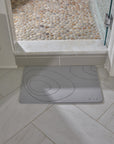 Magic Stone Bath Mat - Circles Pattern - Dove Gray