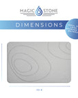 Magic Stone Bath Mat - Circles Pattern - Dove Gray