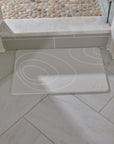 Magic Stone Bath Mat - Circles Pattern - Ivory