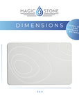 Magic Stone Bath Mat - Circles Pattern - Ivory