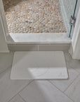 Magic Stone Bath Mat - Circles Pattern - White