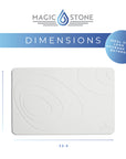 Magic Stone Bath Mat - Circles Pattern - White