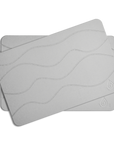 Magic Stone Bath Mat - Waves Pattern - Dove Gray