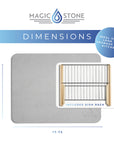 Magic Stone Kitchen Mat and Bamboo Strainer - Dove Gray