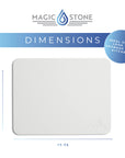 Magic Stone Kitchen Mat and Bamboo Strainer - White