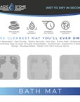 Magic Stone Bath Mat - Circles Pattern - Dove Gray